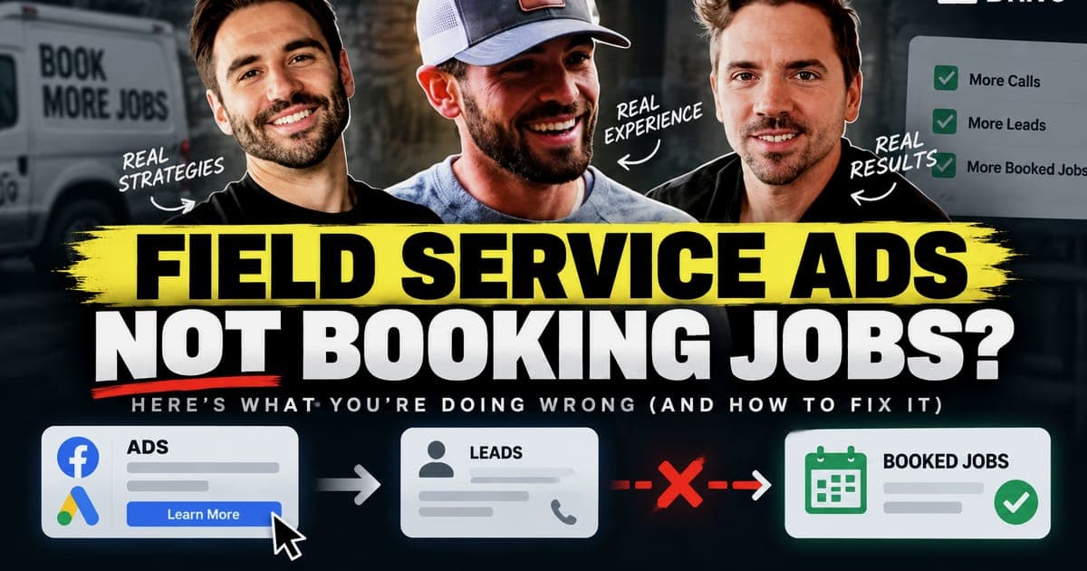 Field service marketing funnel showing gap between ad clicks and booked appointments